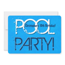 10. 10. Geburtstag Pool Party Save the Date P02Z