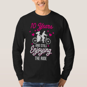 10. 10 Jahre Hochzeit Jubiläum Spaß Funny Hu T-Shirt
