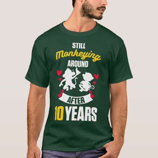 10. 10-jähriges Hochzeitsjubiläum T-Shirt (Vorderseite)