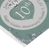 10.11.20.25.70. Hochzeitstag Kurzer Tischläufer (Ecke)