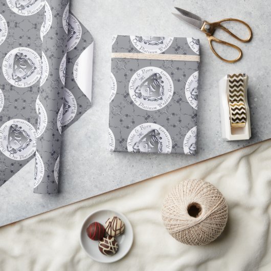 10.11.20.25.70. Jahrestag der Hochzeit Geschenkpapier (Kunsthandwerk)