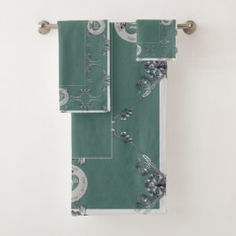 10.11.20.25.70. Silvery Gray Badhandtuch Set