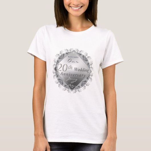 10,11,20,25,70 th Wedding Anniversary T-Shirt (Vorderseite)