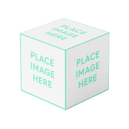 10,1 cm Fotowürfel Würfel (Vorderseite Schrägansicht)