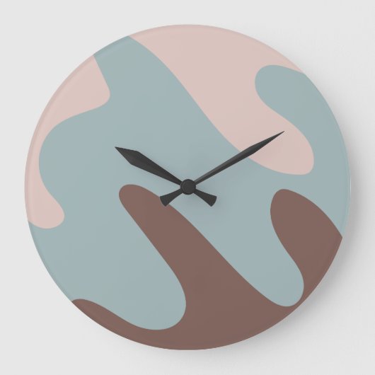 10,75" Abstrakte Gemusterte Rundflansche Große Wanduhr (Vorderseite)