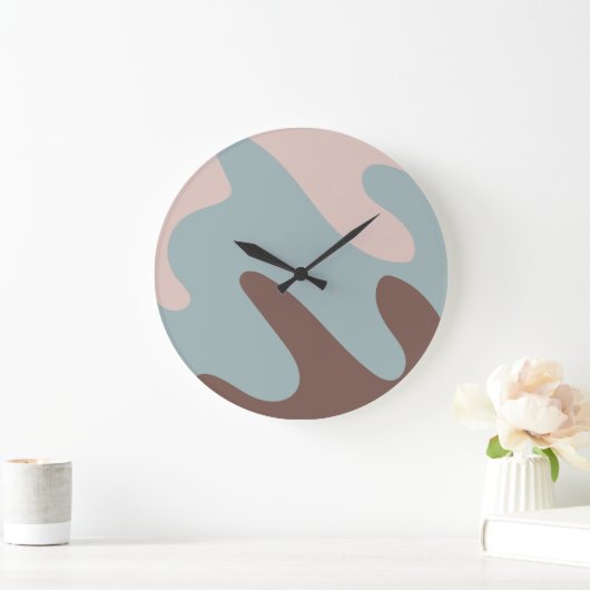 10,75" Abstrakte Gemusterte Rundflansche Große Wanduhr (Zuhause)