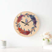 10.75" Boho Patterned Round Acrylic Wall Clock Große Wanduhr (Zuhause)