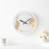 10.75" Boho Patterned Round Acrylic Wall Clock Große Wanduhr (Zuhause)