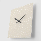 10,75" Elfenbeinpolka-Quadrat Acrylmauer-Uhr Quadratische Wanduhr (Winkel)