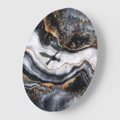 10,75" Gemusterte Rundwand-Uhr aus Marmor Große Wanduhr (Winkel)