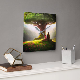 10,75" quadratische Acrylwand-Uhr Wanduhr