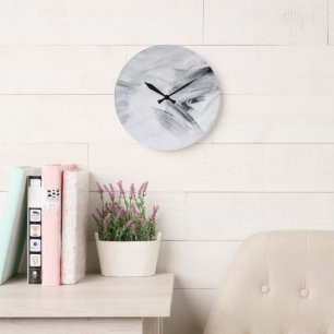 10,75" Runde, akryllische, weiße lackierte Wandleu Große Wanduhr