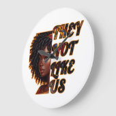 10,75" Rundwand-Uhr - sie mögen uns nicht Große Wanduhr (Winkel)