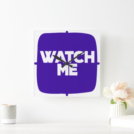 10,75" Wand-Uhr-Platz : MICH ANSEHEN Quadratische Wanduhr (Zuhause)