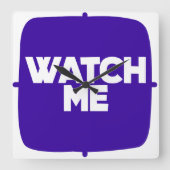 10,75" Wand-Uhr-Platz : MICH ANSEHEN Quadratische Wanduhr (Vorderseite)