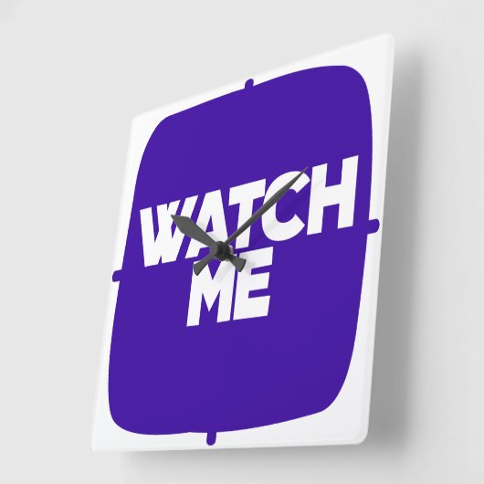 10,75" Wand-Uhr-Platz : MICH ANSEHEN Quadratische Wanduhr (Winkel)