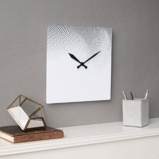 10,75" Wavy Halftone Square Acrylwand Uhr