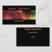 10. Abstrakt, elegant, mosaik, mosaik Visitenkarte (Vorne/Hinten)