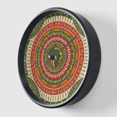 10" Afrozentrische Rundung, schwarzer Holzrahmen Uhr (Winkel)