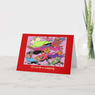 10 Akkorde a-Leaping Feiertagskarte