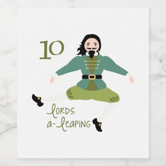 10 Akkorde A-Leaping Weinetikett (Einzelnes Label)