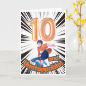 10 and Unstoppable Birthday Card  Karte (Gelbe Blume)