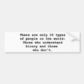 10 Arten Leute Autoaufkleber (Vorne)