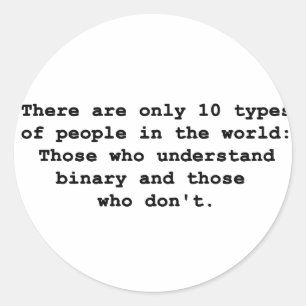 10 Arten Leute Runder Aufkleber