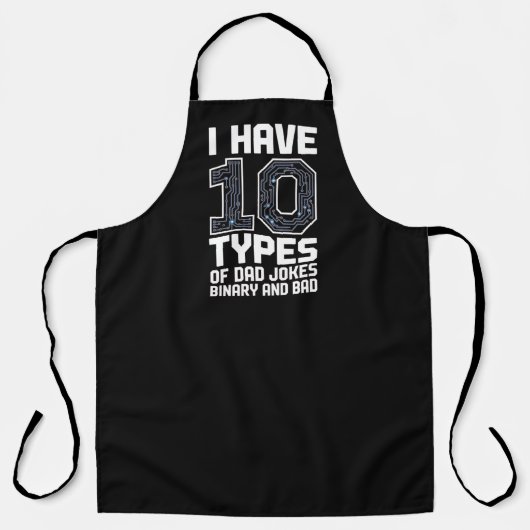 10 Arten von Dad Jokes Binary Programmer BBQ Schürze (Vorderseite)