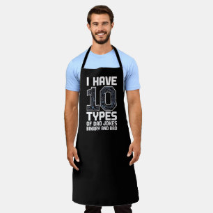 10 Arten von Dad Jokes Binary Programmer BBQ Schürze