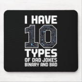 10 Arten von Dad-Jokes Binary Programmer Schreibti Mousepad (Vorne)