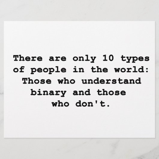 10 Arten von Menschen (Vorderseite)