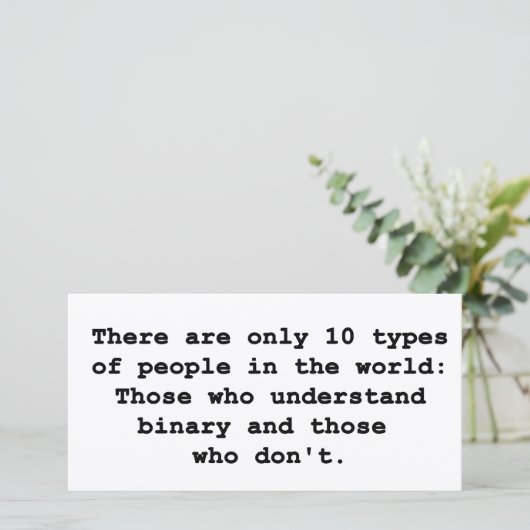 10 Arten von Menschen (Stehend Vorderseite)