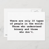 10 Arten von Menschen Postkarte (Vorne/Hinten)