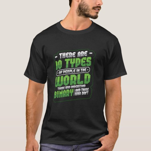 10 Arten von Personen, die das Binärkodeprogramm v T-Shirt (Vorderseite)