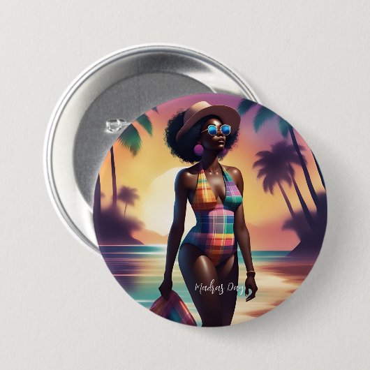 10. Ausgabe des Madras Day - Begrenzte Ausgabe #1 Button (Vorne & Hinten)