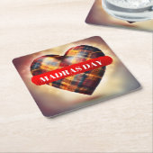 10. Ausgabe des Madras Day Rechteckiger Pappuntersetzer (angewinkelt)