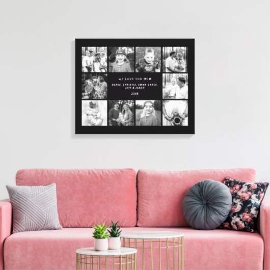10 B/W Foto Wir Liebe Sie Mama benutzerdefinierte Leinwanddruck (Insitu (Wohnzimmer))