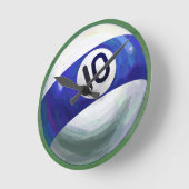 10 Ball Runde Wanduhr (Winkel)