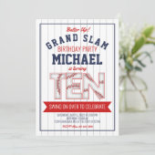 10. Baseball Geburtstag Einladung (Stehend Vorderseite)