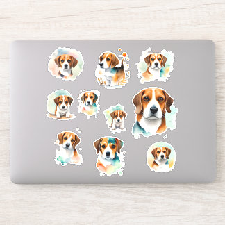 10 Beagles Scrapbook und Journaling Aufkleber