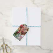 10 Begrüßungstags mit Rose, Champagner Geschenkanhänger (Mit Garn)