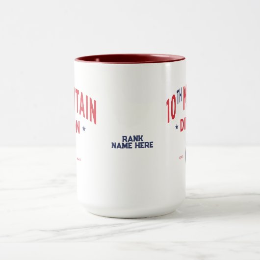 10. Bergabteilung "Bergsteiger" Custom Tasse (Zentrum)