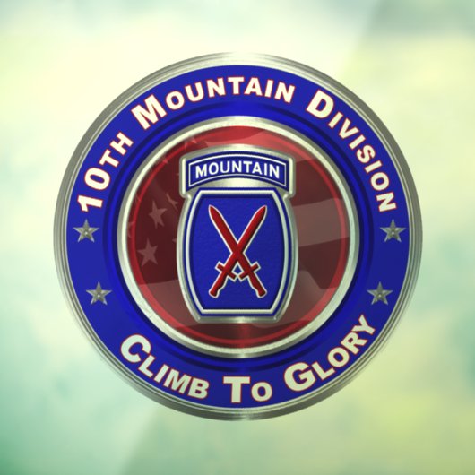 10. Bergabteilung "Climb to Glory" Fensteraufkleber (Blatt 3)