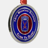 10. Bergabteilung "Climb to Glory" Ornament Aus Metall (Rechts)