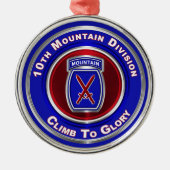 10. Bergabteilung "Climb to Glory" Ornament Aus Metall (Vorne)