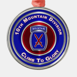 10. Bergabteilung "Climb to Glory" Ornament Aus Metall