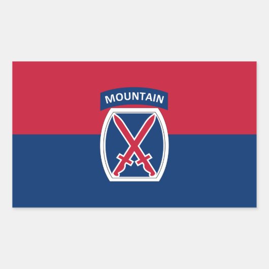 10. Bergabteilung Rechteckiger Aufkleber (Vorderseite)