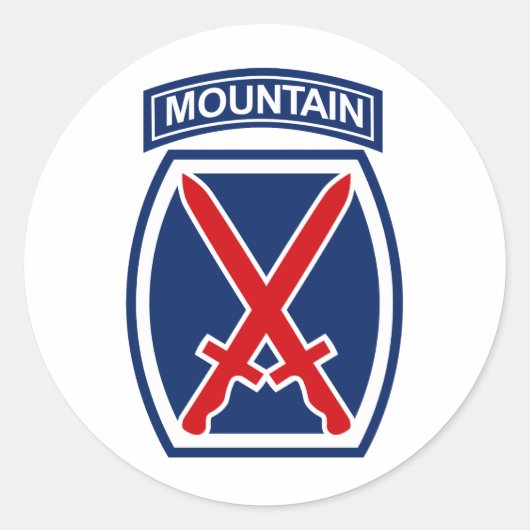 10. Bergabteilung Runder Aufkleber (Vorderseite)