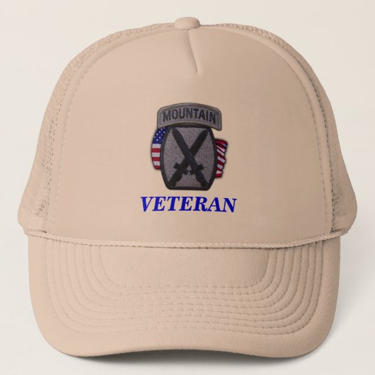 10. Bergabteilung Veterans vietnam iraq Hat Truckerkappe (Vorderseite)